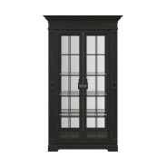 334240-2659 Atrium 2 Door Glass Cabinet  black with undertones of brown Finish by A.R.T. Furniture Collections