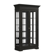 334240-2659 Atrium 2 Door Glass Cabinet  black with undertones of brown Finish by A.R.T. Furniture Collections