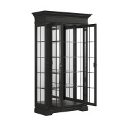 334240-2659 Atrium 2 Door Glass Cabinet  black with undertones of brown Finish by A.R.T. Furniture Collections