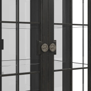 334240-2659 Atrium 2 Door Glass Cabinet  black with undertones of brown Finish by A.R.T. Furniture Collections