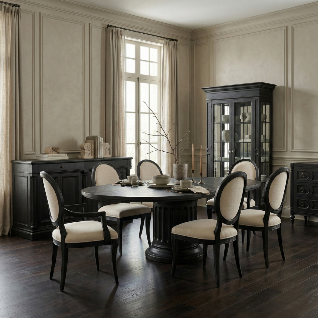 334240-2659 Atrium 2 Door Glass Cabinet  black with undertones of brown Finish by A.R.T. Furniture Collections