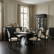 334240-2659 Atrium 2 Door Glass Cabinet  black with undertones of brown Finish by A.R.T. Furniture Collections