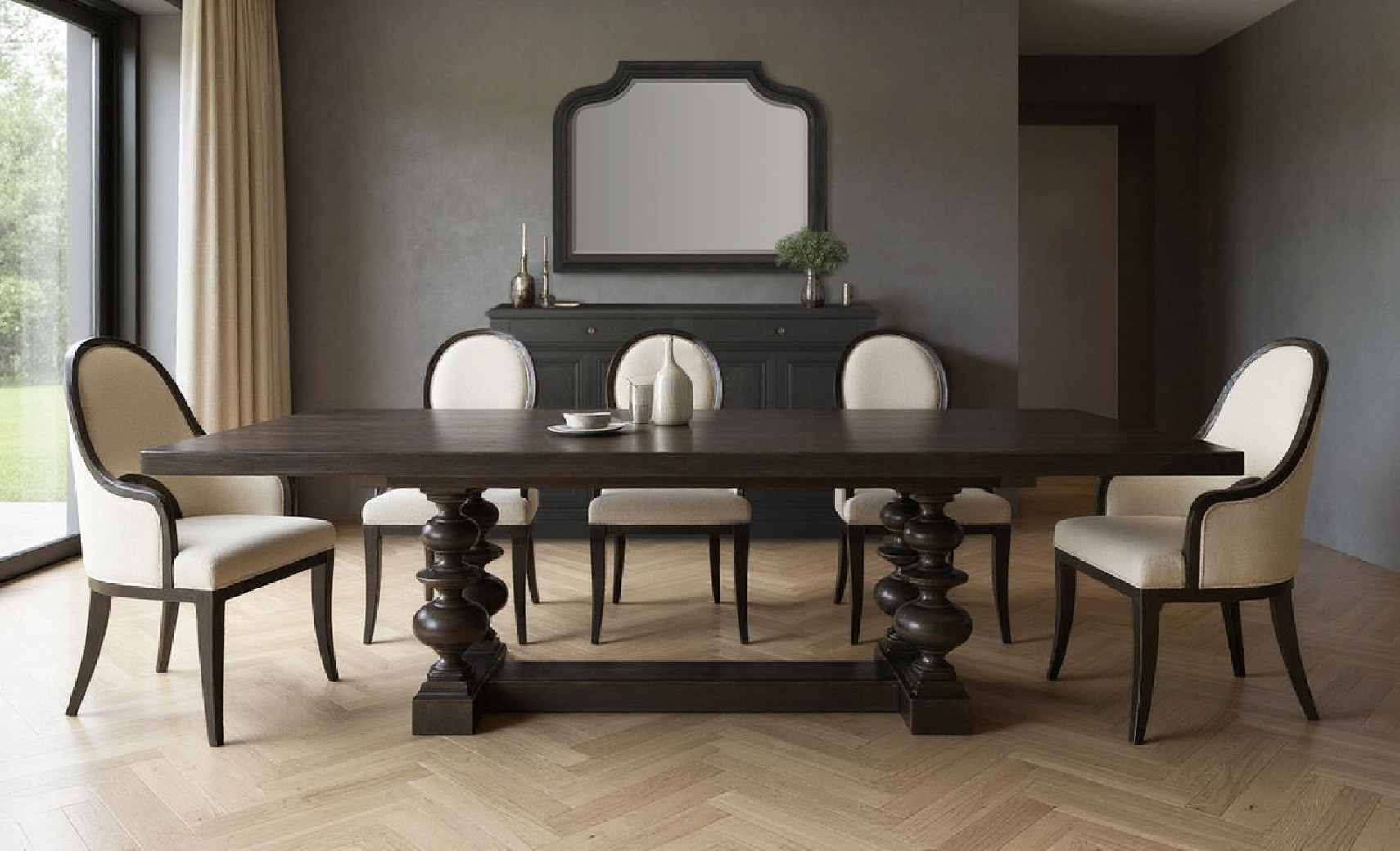 334252-2659 Atrium Buffet black with undertones of brown Finish by A.R.T. Furniture Collections