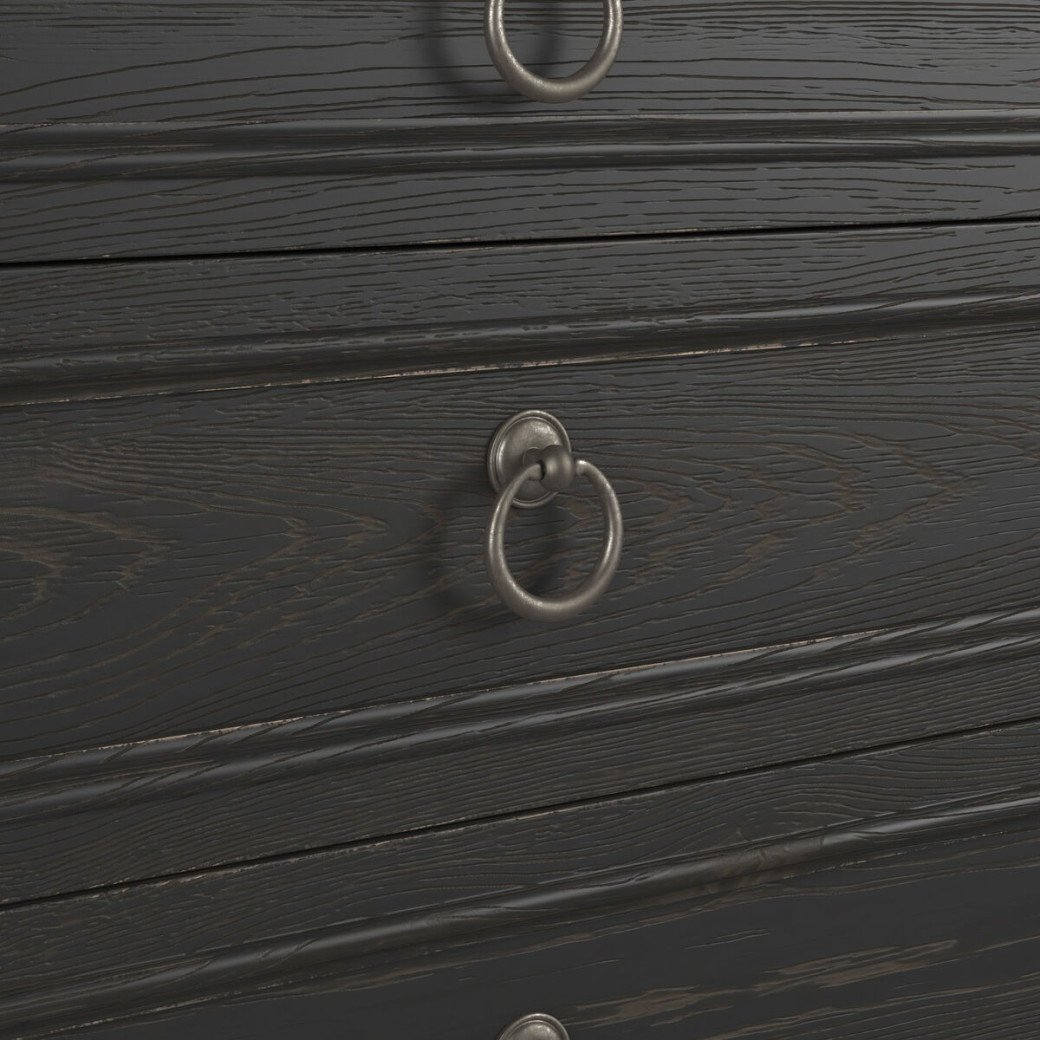 334141-2659 Atrium 3 Drawer Nightstand black with undertones of brown Finish by A.R.T. Furniture Collections
