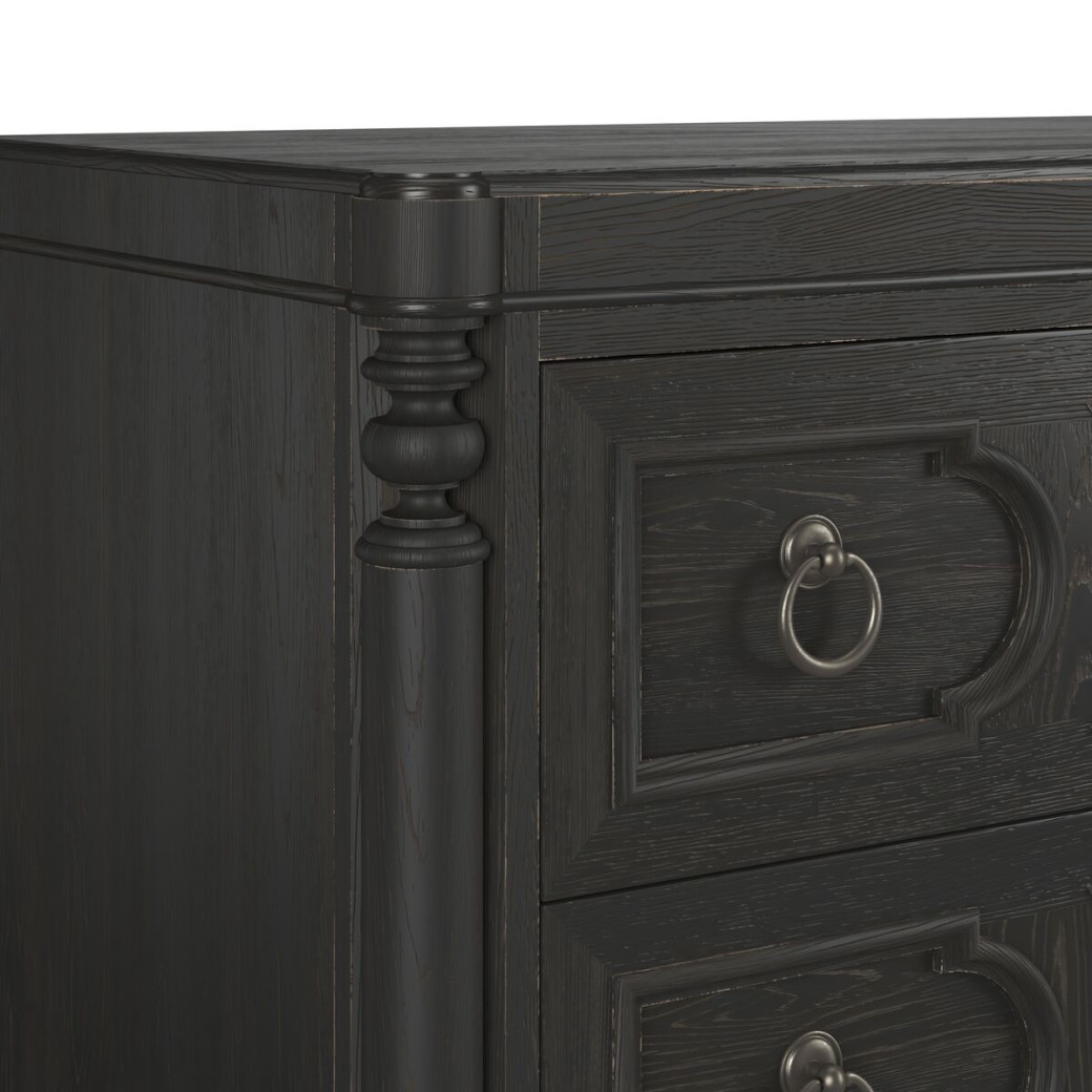 334158-2659 Atrium 3 Drawer Chest black with undertones of brown Finish by A.R.T. Furniture Collections