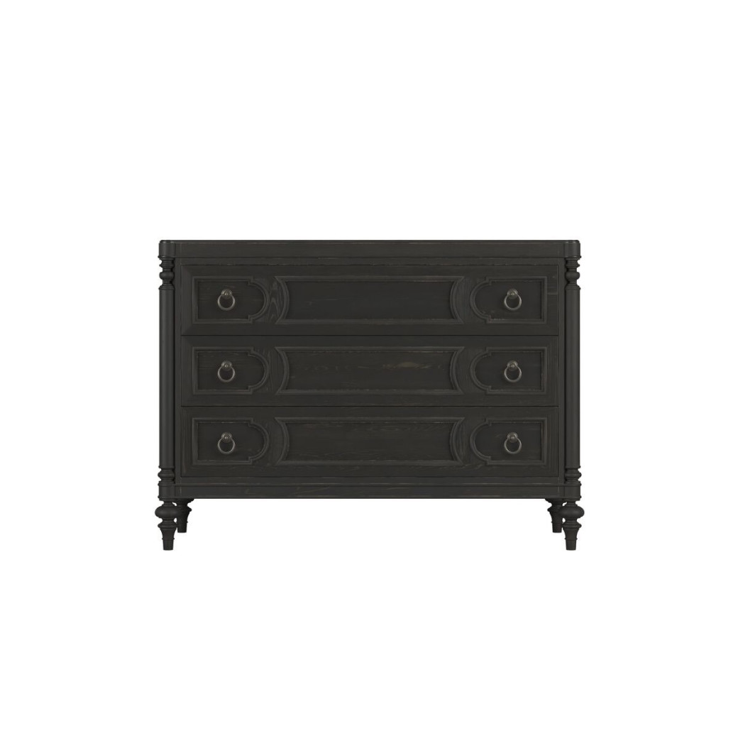 334158-2659 Atrium 3 Drawer Chest black with undertones of brown Finish by A.R.T. Furniture Collections