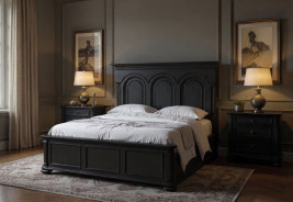 334135-2659 Atrium PNL Queen Bed  black with undertones of brown Finish by A.R.T. Furniture Collections