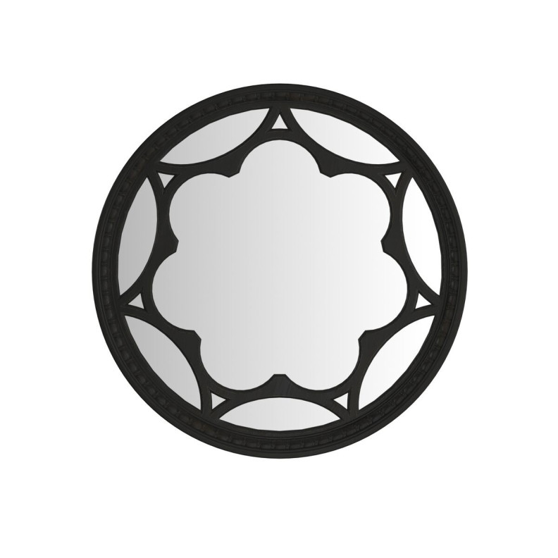 334123-2659 Atrium Round Mirror black with undertones of brown Finish by A.R.T. Furniture Collections
