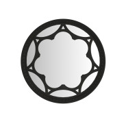 334123-2659 Atrium Round Mirror black with undertones of brown Finish by A.R.T. Furniture Collections
