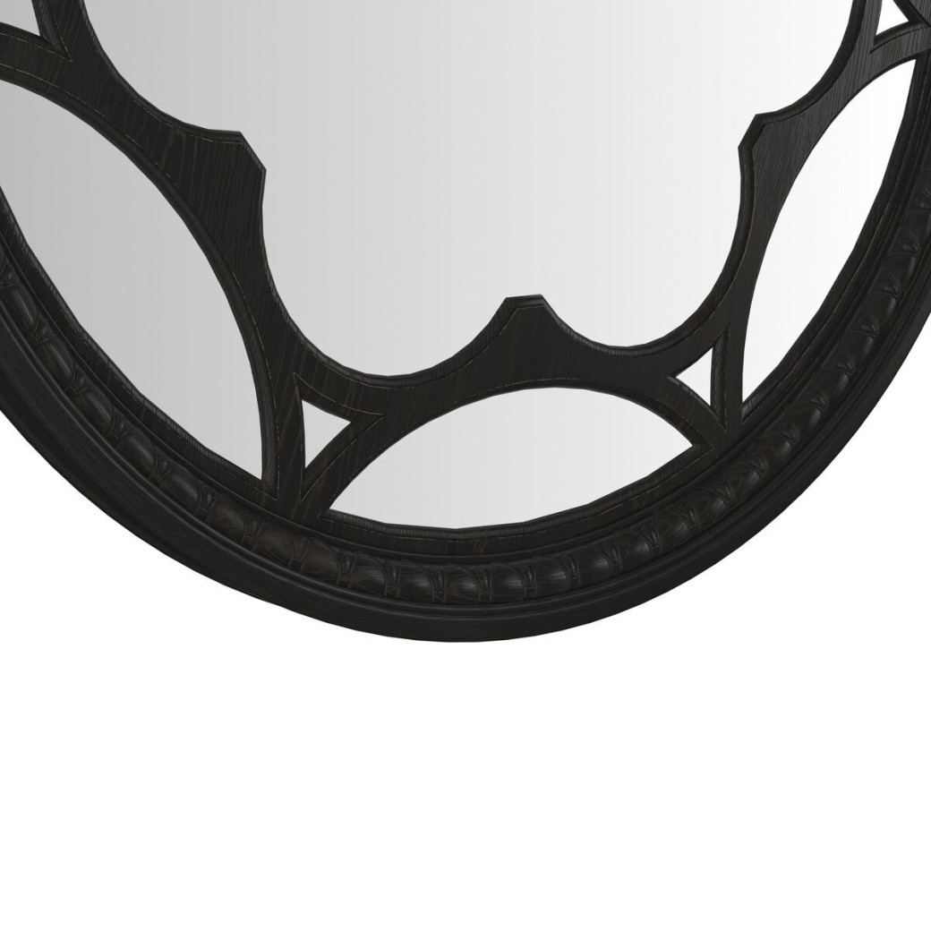 334123-2659 Atrium Round Mirror black with undertones of brown Finish by A.R.T. Furniture Collections