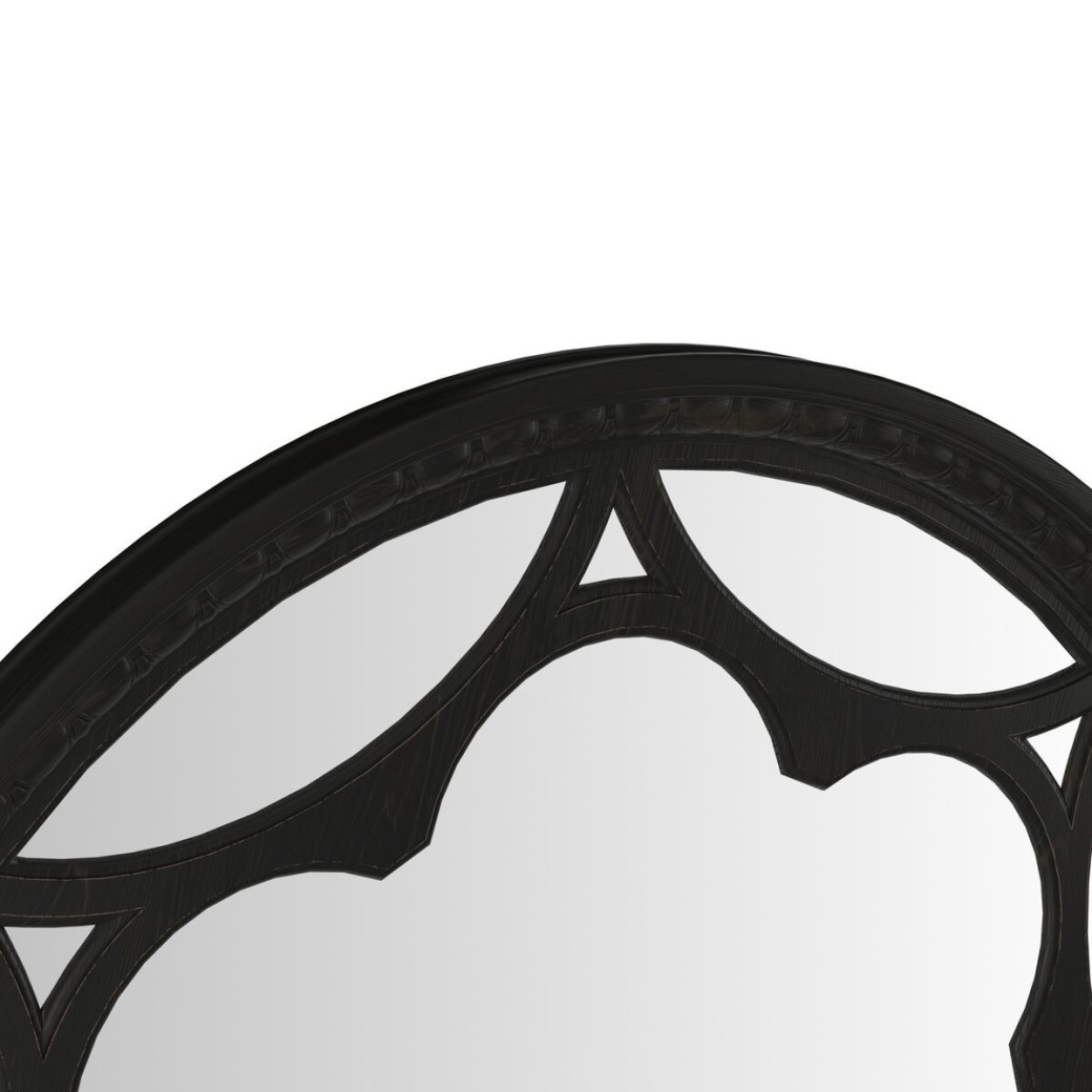 334123-2659 Atrium Round Mirror black with undertones of brown Finish by A.R.T. Furniture Collections