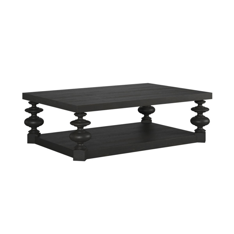 334300-2659 Atrium Rectangular Coffee Table black with undertones of brown Finish by A.R.T. Furniture Collections