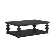 334300-2659 Atrium Rectangular Coffee Table black with undertones of brown Finish by A.R.T. Furniture Collections