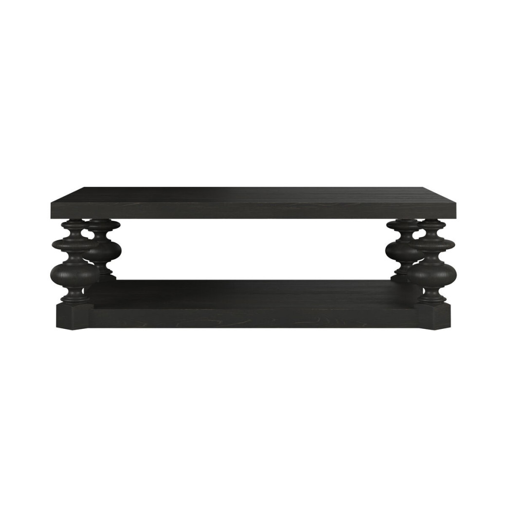 334300-2659 Atrium Rectangular Coffee Table black with undertones of brown Finish by A.R.T. Furniture Collections