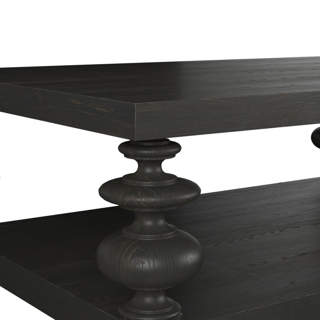 334300-2659 Atrium Rectangular Coffee Table black with undertones of brown Finish by A.R.T. Furniture Collections