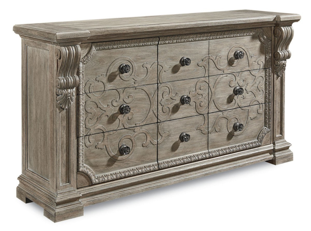233131-2802 Arch Salvage-Wren Dresser-Parch by A.R.T. Furniture Collections