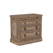Bedroom with Panel Bed Rustic Pine Finish Architrave Collection  By ART Furniture