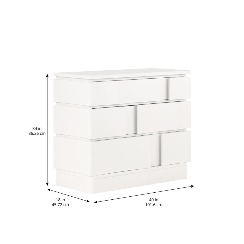 323158-3317 Portico-Accent/Bachelor Chest White Finish by A.R.T. Furniture Collections