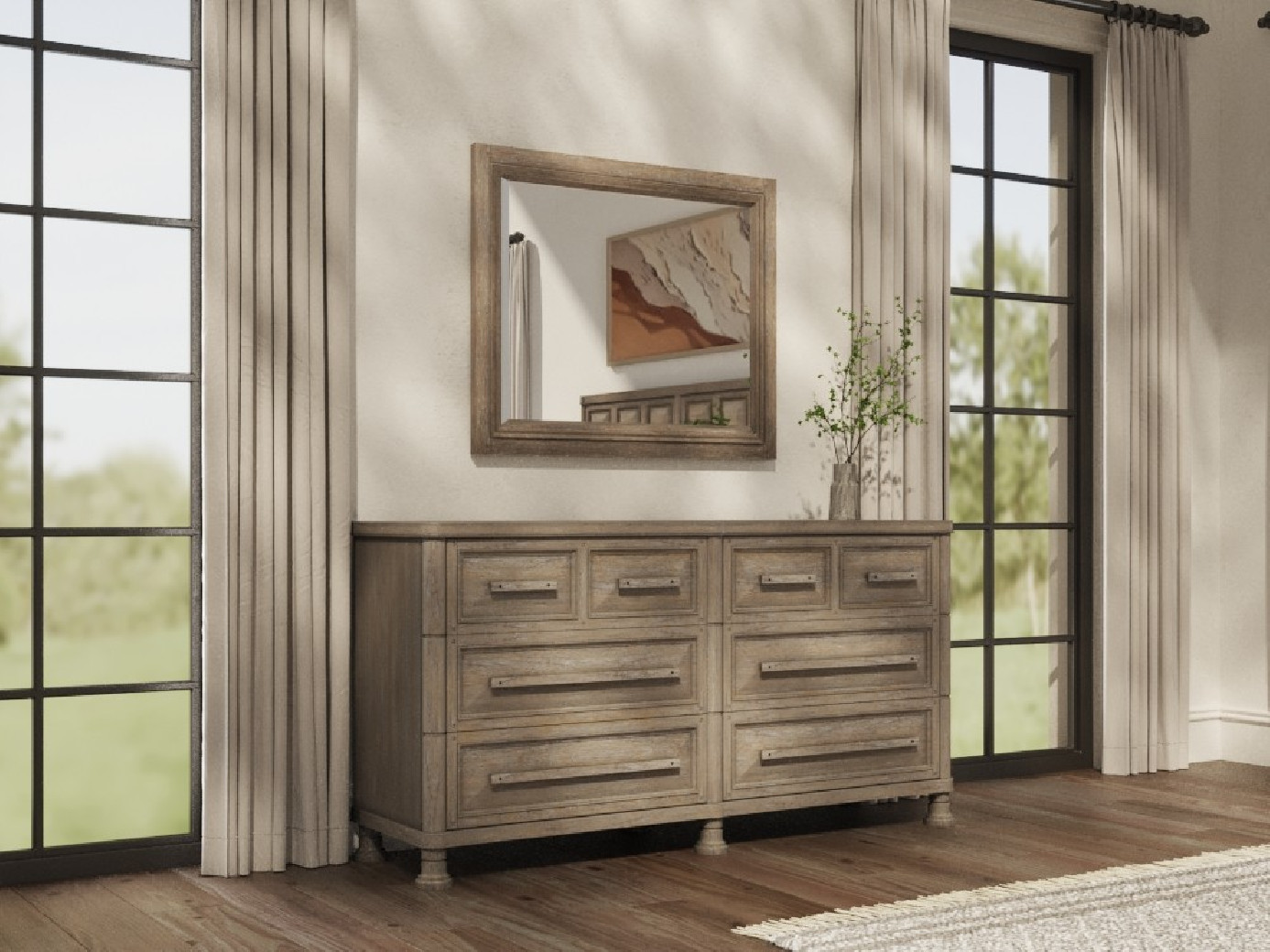 324135-2358 Reforma Queen Panel Bed Modern Rustic Style By A.R.T. Furniture Collection
