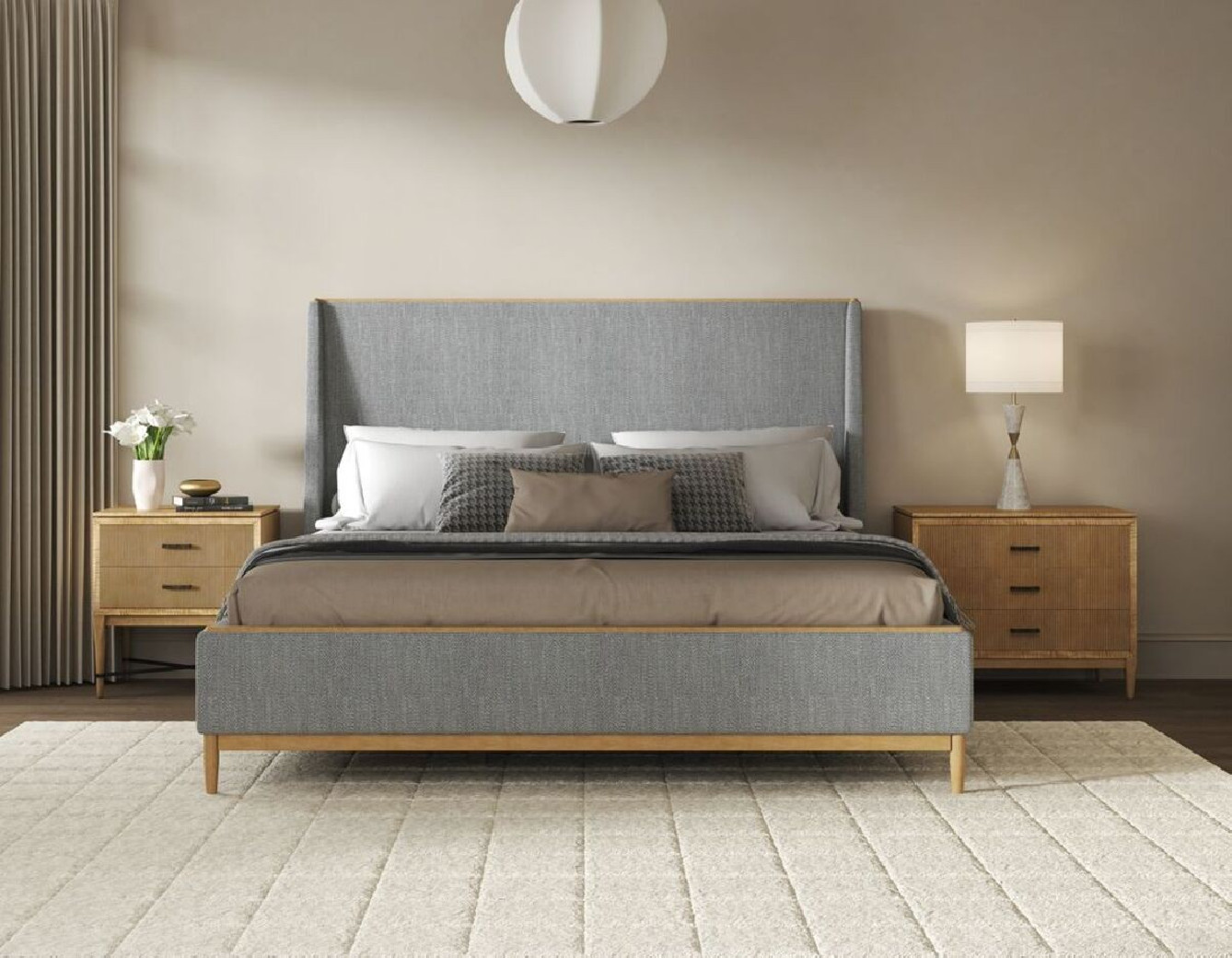 335125-1911 Loft Queen Upholstered Bed Natural Maple Finish by A.R.T. Furniture Collections