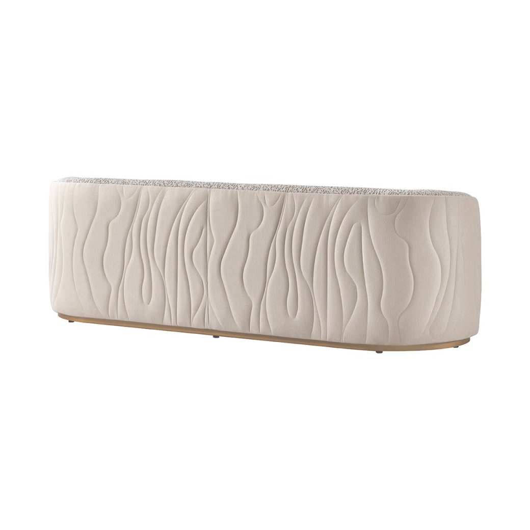 Sofa Biscotti Ivory Gold Finish Gineverra Collection By Michael Amini LFR-GNVA815-BSC-839