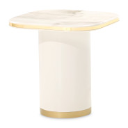 End Table Gineverra Collection Ivory Gold Finish by Michael Amini LFR-GNVA202-839