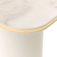 End Table Gineverra Collection Ivory Gold Finish by Michael Amini LFR-GNVA202-839