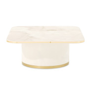 Rectangular Cocktail Table Ivory Gold Finish Gineverra Collection By Michael Amini LFR-GNVA201-839