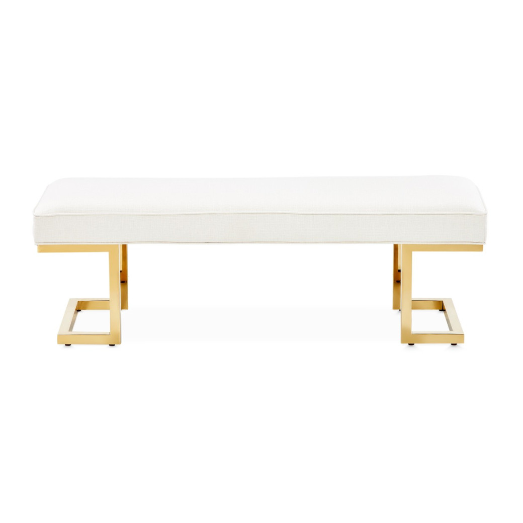 9085904-806 Bed Bench Bright Gold Belmont Place Collection By Michael Amini