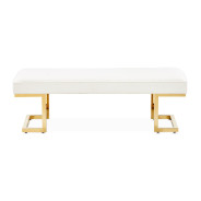 9085904-806 Bed Bench Bright Gold Belmont Place Collection By Michael Amini
