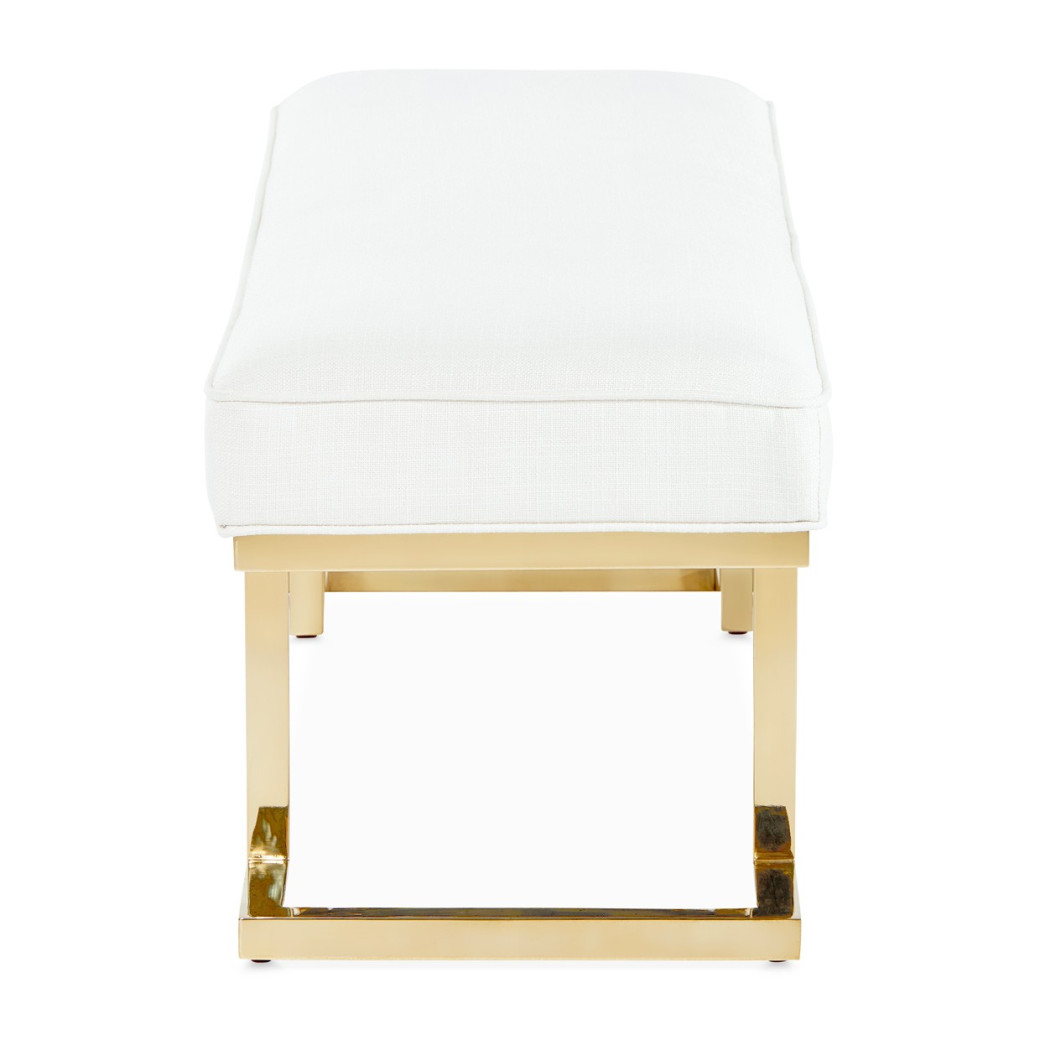 9085904-806 Bed Bench Bright Gold Belmont Place Collection By Michael Amini
