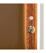 Eastern King Bed with LED Lighting Walnut Finish Pavira Collection By Michael Aminni 9023014EK03-204
