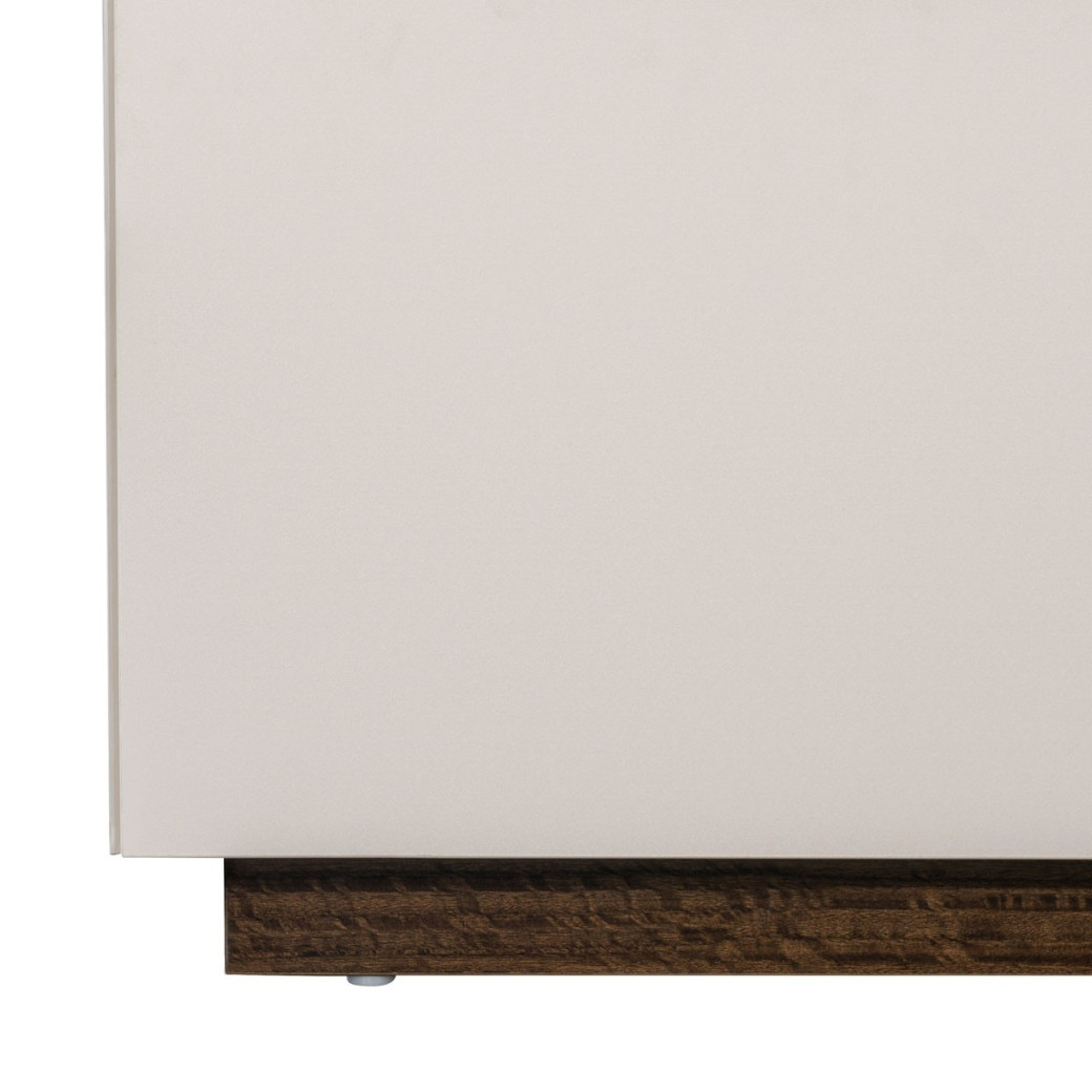 Eastern King Bed with LED Lighting Walnut Finish Pavira Collection By Michael Aminni 9023014EK03-204
