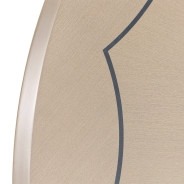 7PC Round Dining Table Set Silver Mist Finish Fantosini Collection By Michael Amini 9091001-823