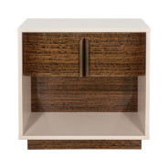 1-Drawer Nightstand Walnut Finish Pavira Collection By Michael Amini 9023040-204