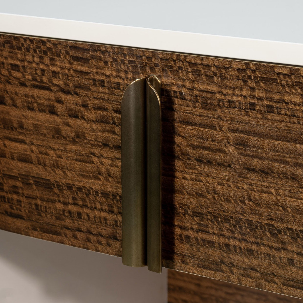 1-Drawer Nightstand Walnut Finish Pavira Collection By Michael Amini 9023040-204