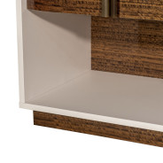 1-Drawer Nightstand Walnut Finish Pavira Collection By Michael Amini 9023040-204