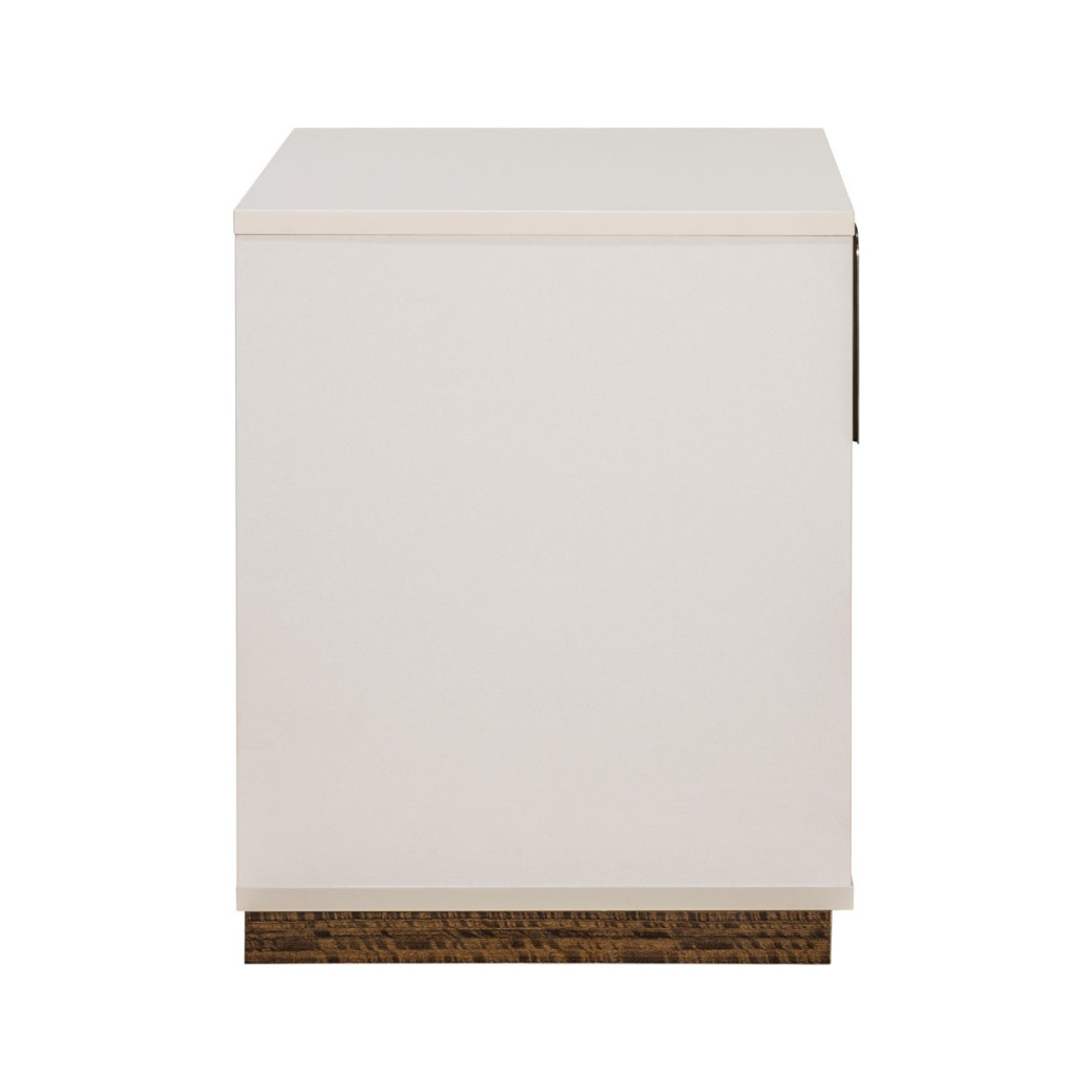 1-Drawer Nightstand Walnut Finish Pavira Collection By Michael Amini 9023040-204