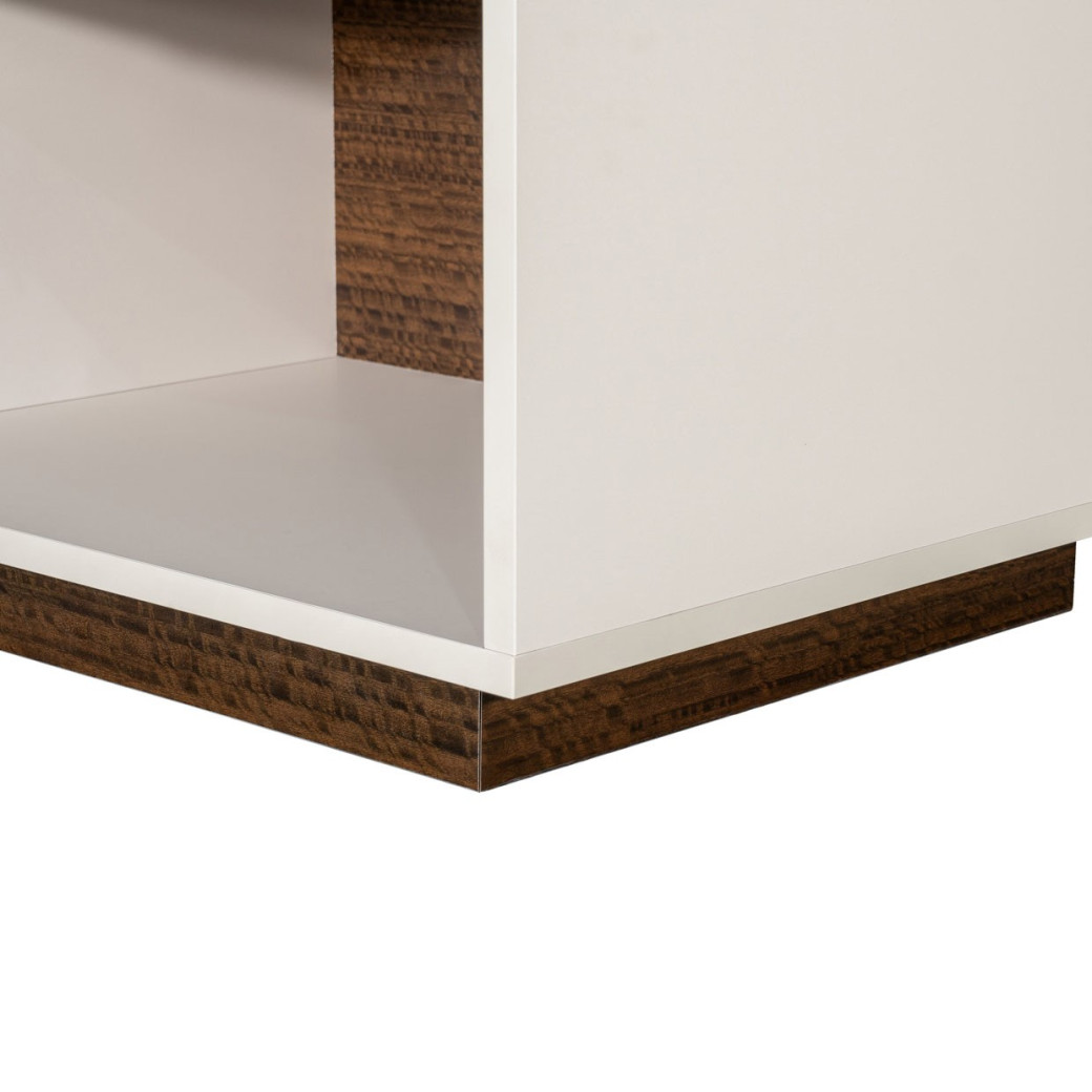 1-Drawer Nightstand Walnut Finish Pavira Collection By Michael Amini 9023040-204