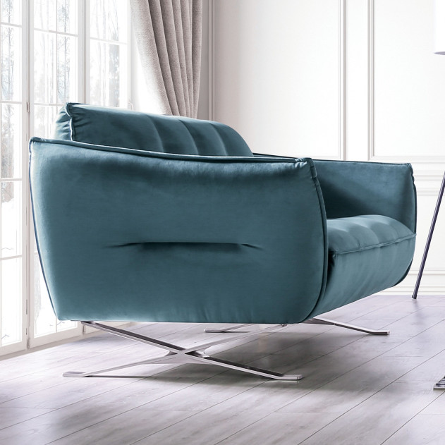 FM90004TL 2PC Sofa & Loveseat Teal Velvet Civellutino Collection By Furniture of America