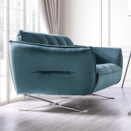 2PC Sofa & Loveseat Teal Velvet Civellutino Collection By Furniture of America FM90004TL