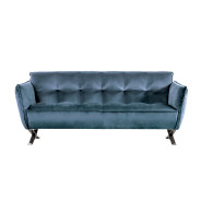 2PC Sofa & Loveseat Teal Velvet Civellutino Collection By Furniture of America FM90004TL