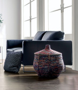 2PC Sofa & Loveseat Midnight Blue Italian Leather Contemporary Style By Furniture of America FM90000