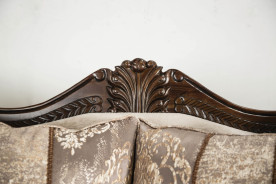 SM6450 2PC Sofa & Loveseat Traditional Style Light Brown/Dark Cherry By Furniture of America