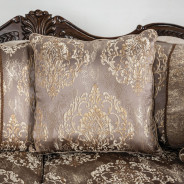 SM6450 2PC Sofa & Loveseat Traditional Style Light Brown/Dark Cherry By Furniture of America