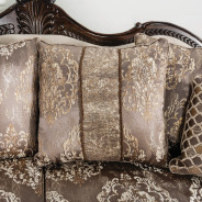 SM6450 2PC Sofa & Loveseat Traditional Style Light Brown/Dark Cherry By Furniture of America