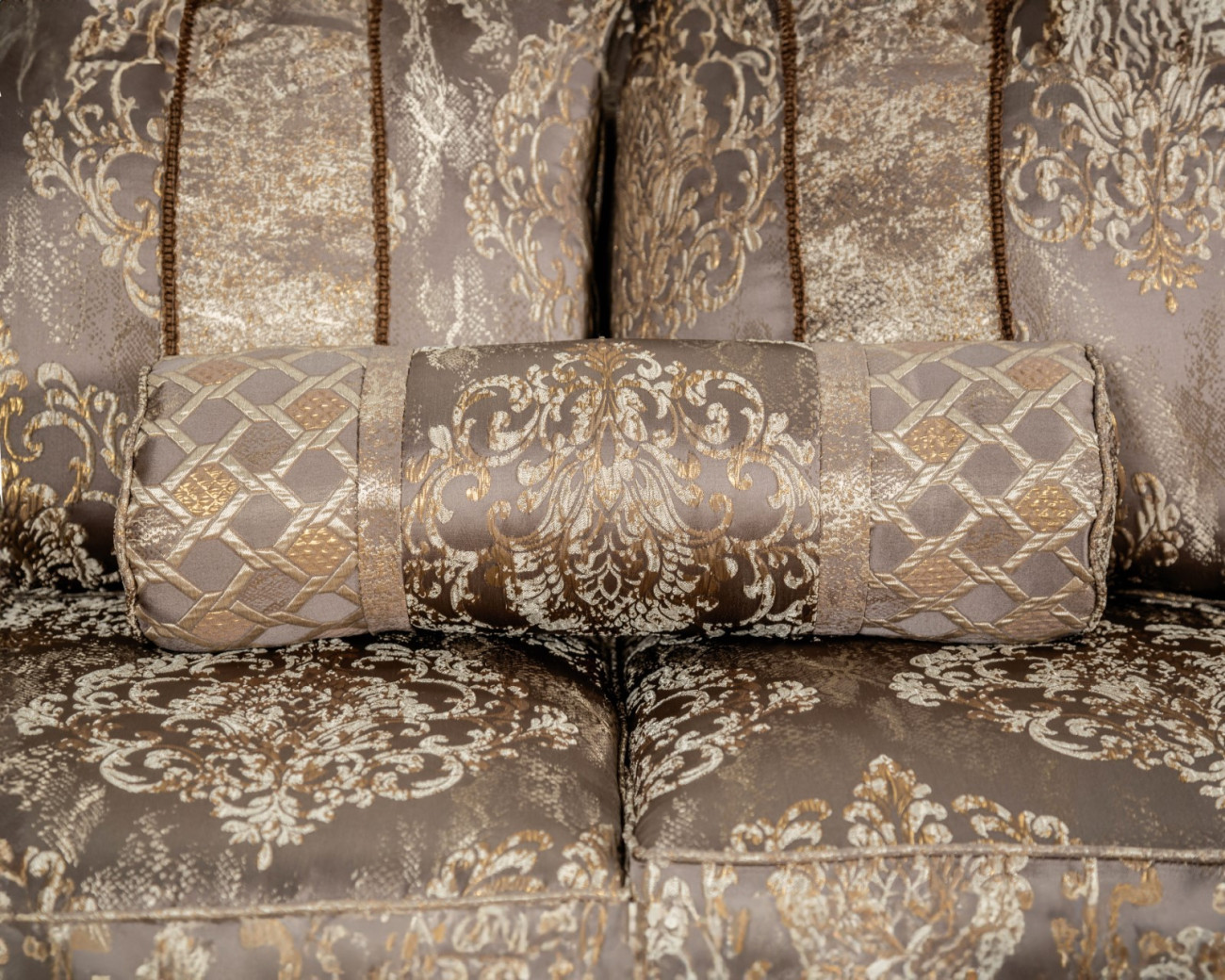 SM6450 2PC Sofa & Loveseat Traditional Style Light Brown/Dark Cherry By Furniture of America
