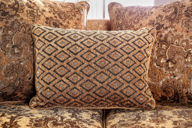 2PC Sofa & Loveseat Traditional Style Tan/Gold by Furniture of America SM6407