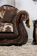 2PC Sofa & Loveseat Traditional Style Dark Brown By Furniture of America SM6431