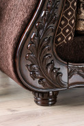 2PC Sofa & Loveseat Traditional Style Dark Brown By Furniture of America SM6431